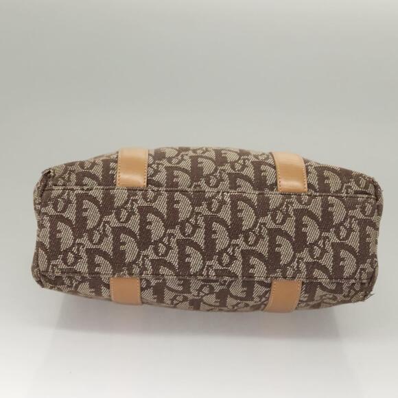 DIOR Trotter Canvas Hand Bag Brown Gold - Picture 9 of 12